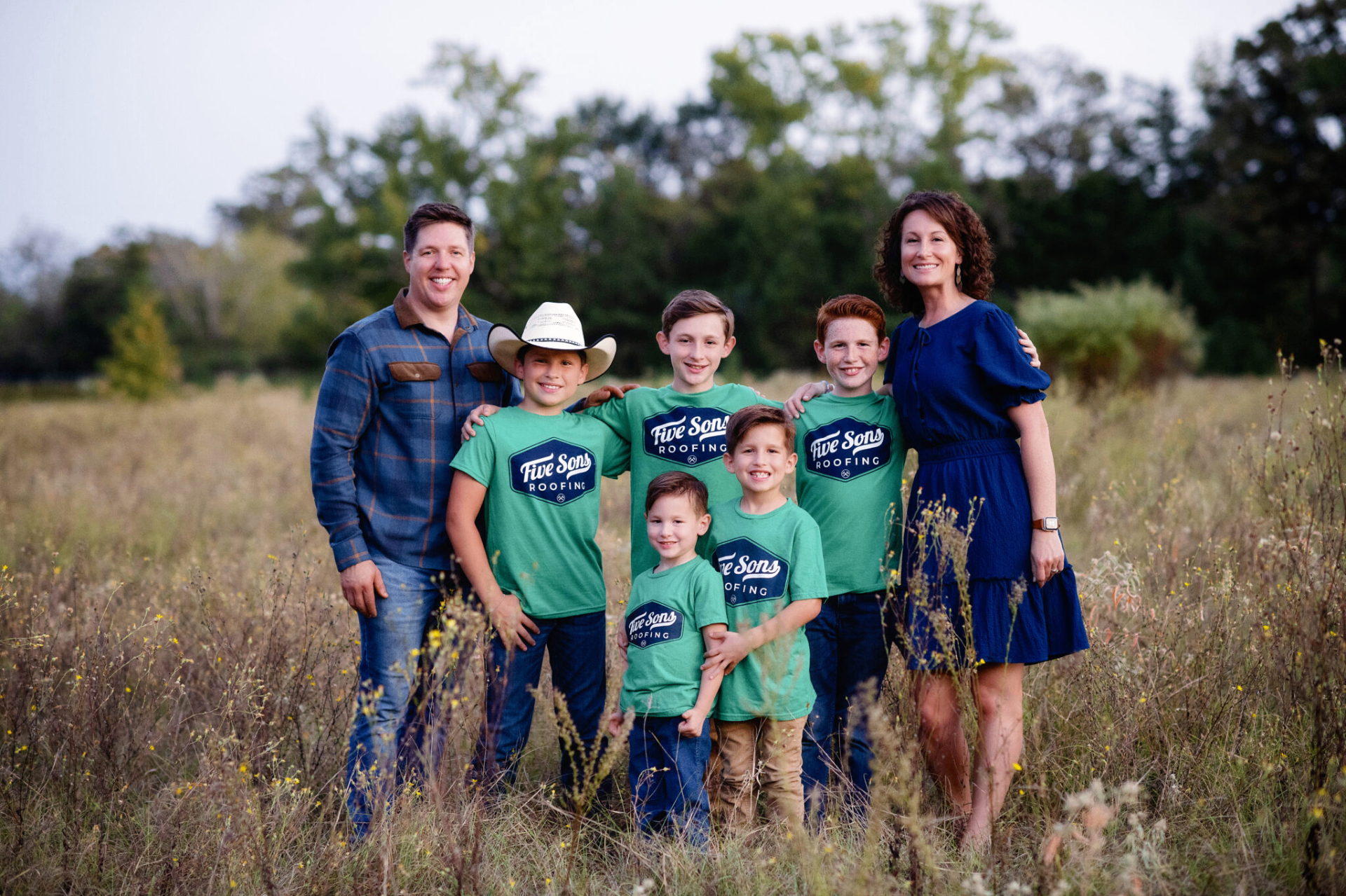 The Jordan family — Five Sons Roofing